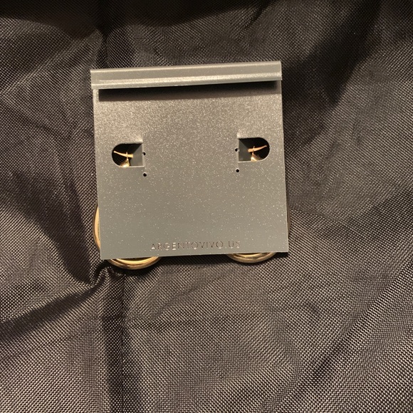 Argento Vivo 14k Gold Plate Oval Hoop EarringsNWOT - Picture 2 of 2